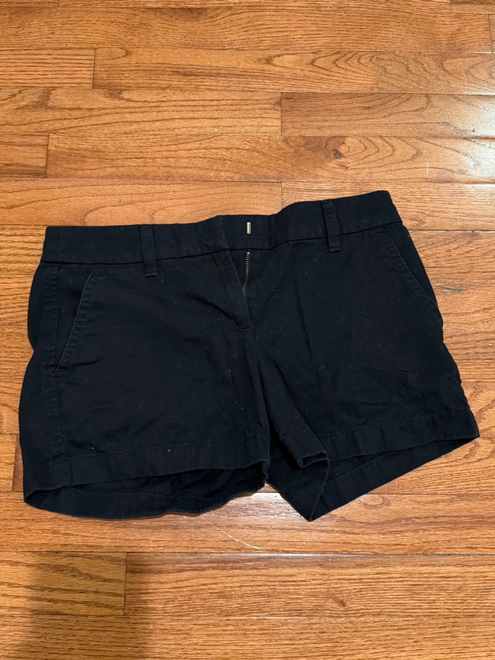 J. Crew Black High-Rise Cotton Blend Shorts